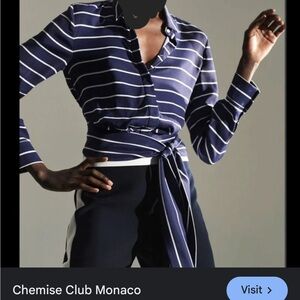 Club Monaco Cropped Shirt - XS